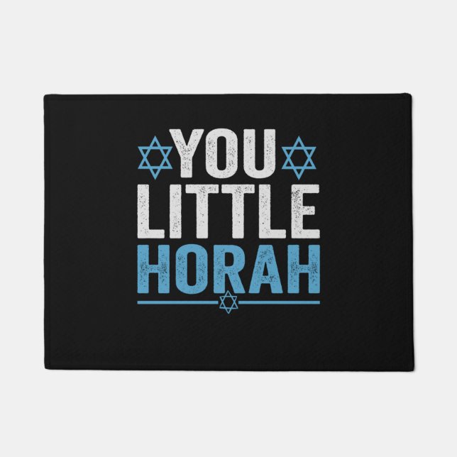Felpudo You Little Horah Hanukkah Funny Jewish Saying Gift (Anverso)