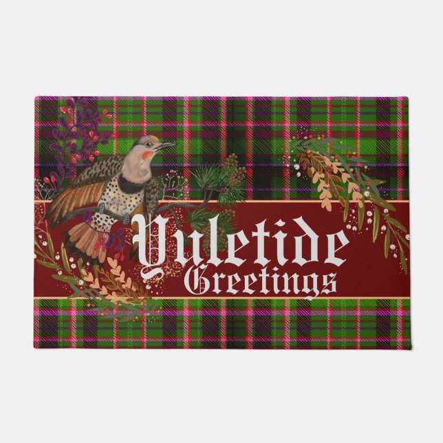 Felpudo Yuletide Greetings Northern Flicker (Anverso)