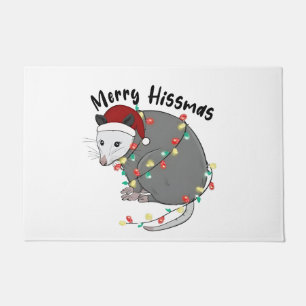 Felpudo Zarigüeya Come Luces de Navidad Merry Hissmass