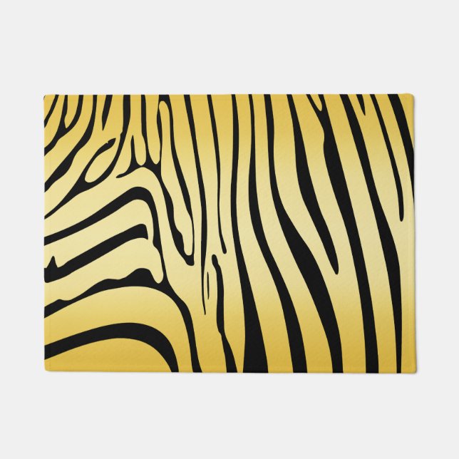 Felpudo Zebra Zebra Yellow (Anverso)