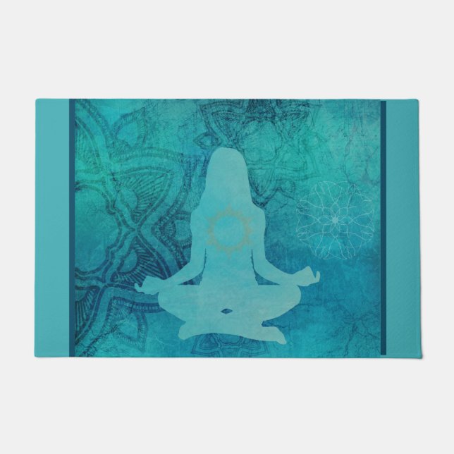 Felpudo Zen Yoga Lotus Meditation Chakra Heart (Anverso)