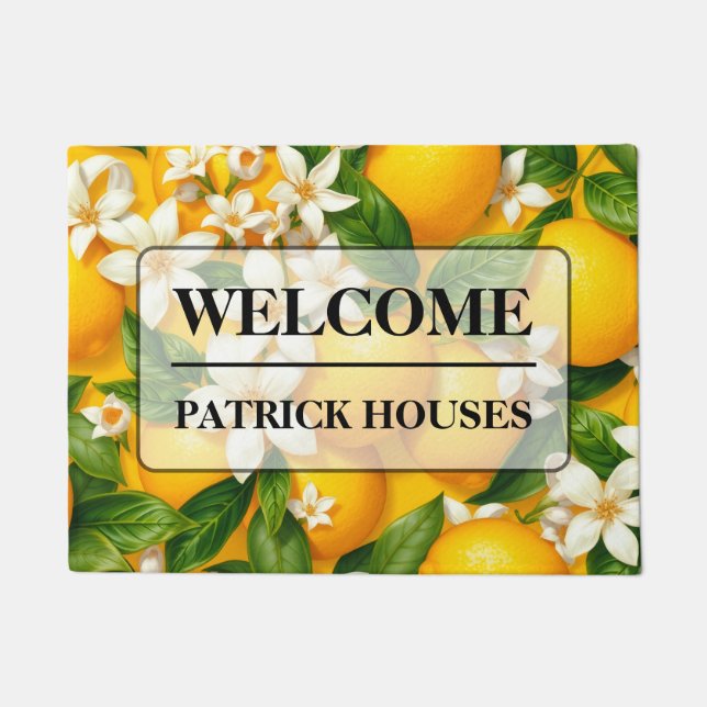 Felpudo Zesty Lemon & Jasmine Spring Doormat (Anverso)