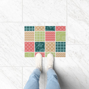 Felpudo Zigzag, Chevron, Gingham, Puertos Polka, Patchwork
