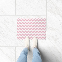Felpudo Zigzag rosa, Chevron rosado, patrón geométrico