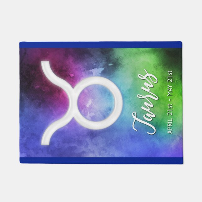 Felpudo Zodiac: Fechas de Taurus (Anverso)
