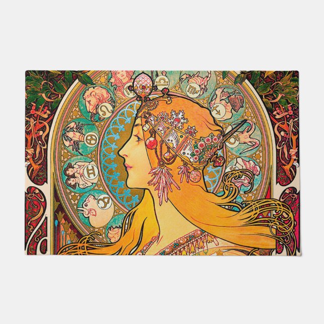 Felpudo Zodiaco, Mucha (Anverso)