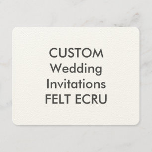 FELT ECRU 110 lb 5,5" x 4,25" Invitaciones de matr