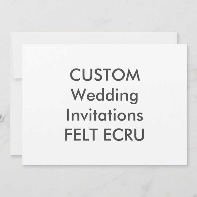 FELT ECRU 110 lb 7.5" x 5.5" Invitaciones a matrim (Anverso)