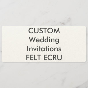 FELT ECRU 110 lb 9,25" x 4" Invitaciones a matrimo