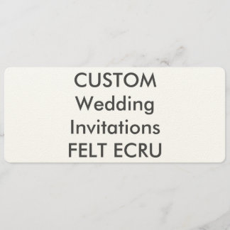 FELT ECRU 110 lb 9,25" x 4" Invitaciones a matrimo