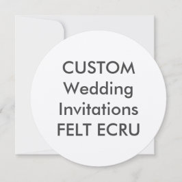 FELT ECRU 110lb 5.25" Invitaciones a casamiento re