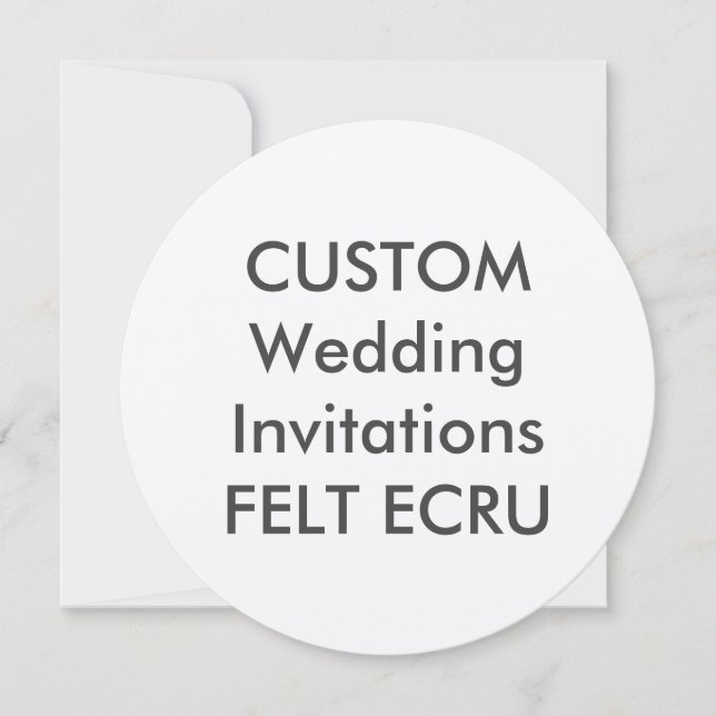 FELT ECRU 110lb 5.25" Invitaciones a casamiento re (Anverso)