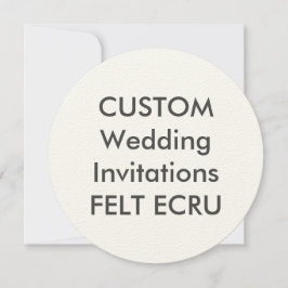 FELT ECRU 110lb 5.25" Invitaciones a casamiento re