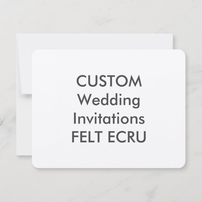 FELT ECRU 110lb 5.5" x 4.25" Invitaciones de matri (Anverso)