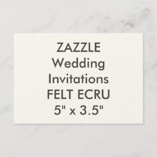 FELT ECRU 110lb 5" x 3.5" Invitaciones a matrimoni