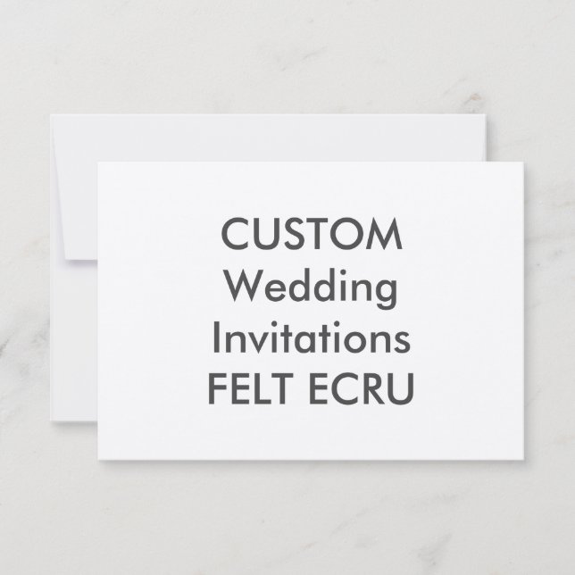 FELT ECRU 110lb 6.25" x 4.5" Invitaciones de matri (Anverso)