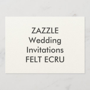 FELT ECRU 7" x 5" Invitaciones de matrimonio
