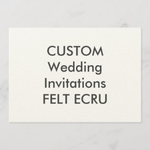 FELT ECRU 7" x 5" Invitaciones de matrimonio