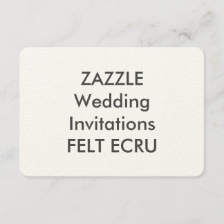 FELT ECRU de 5" x 3,5" Invitaciones de matrimonio
