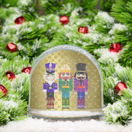 Felt Look Nutcracker Soldiers Faux Gold Glitter