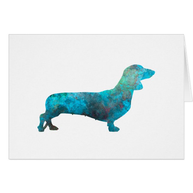 Female Dachshund in watercolor (Anverso (Horizontal))