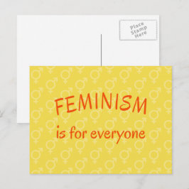 Feminismo para todos postal amarilla