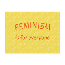 Feminismo para todos postal amarilla