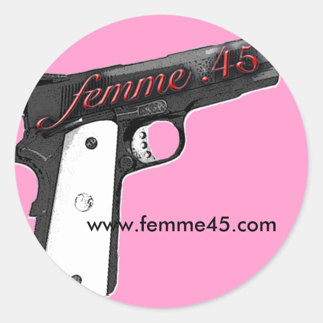 Femme.45 Pegatina Promo Rosa (Anverso)