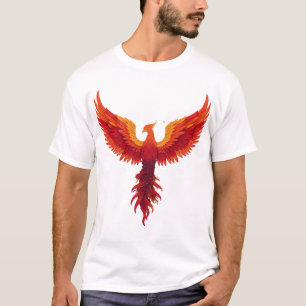 "Fénix Ascendente" Camiseta Gráfica de Ave Mitológ