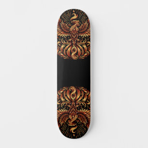 Fénix de oro en Deck de monopatín negro
