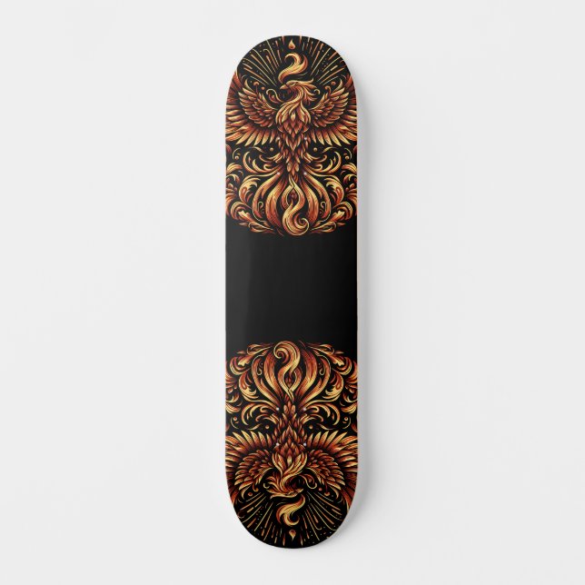 Fénix de oro en Deck de monopatín negro (Anverso)