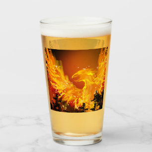 Fénix en el Tumbler de Vidrio de Vuelo