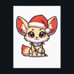 Fennec Feliz Navidad Animales de Invierno Fennecs<br><div class="desc">El Fennec para Navidad con luces de hadas. Animales divertidos con luces y sombrero de Santa para las fiestas. Zorros Fennec son animales dulces y perfectos para Navidad. Perfecto para tus hijos para la temporada navideña.</div>