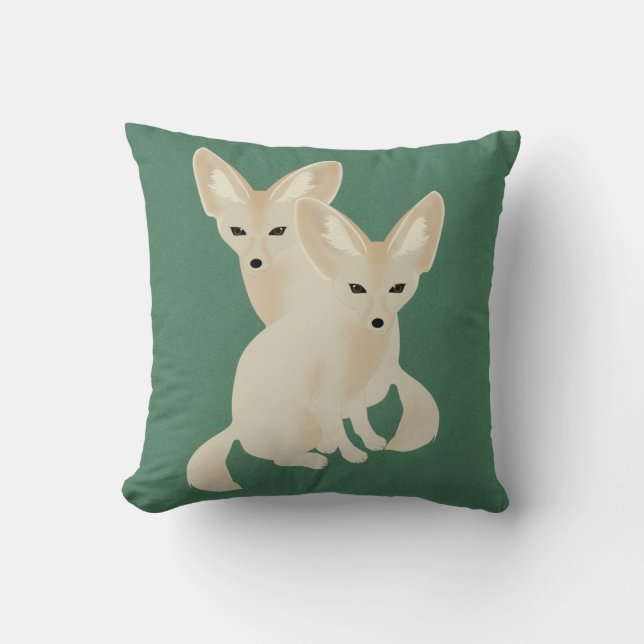 Fennec Fox Cojín decorativo (Anverso)