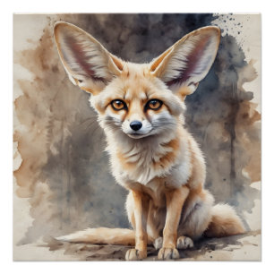 Fennec Fox no 1 Poster Glosante