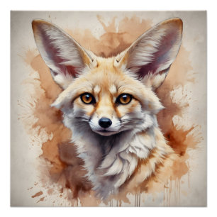 Fennec Fox no 5 Poster Glosante