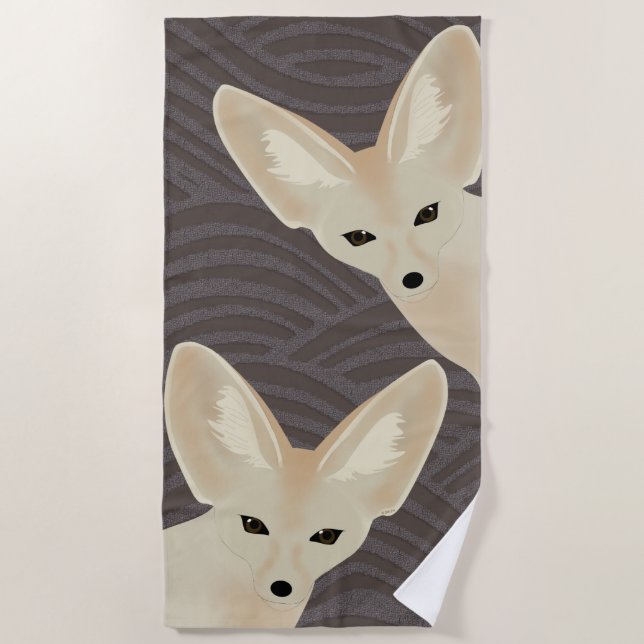 Fennec Foxes la toalla de playa (Anverso)