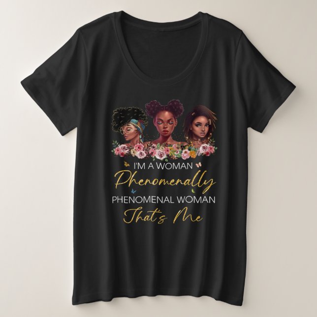 Fenomenal Mujer más tamaño V Camiseta de cuello (Anverso del diseño)