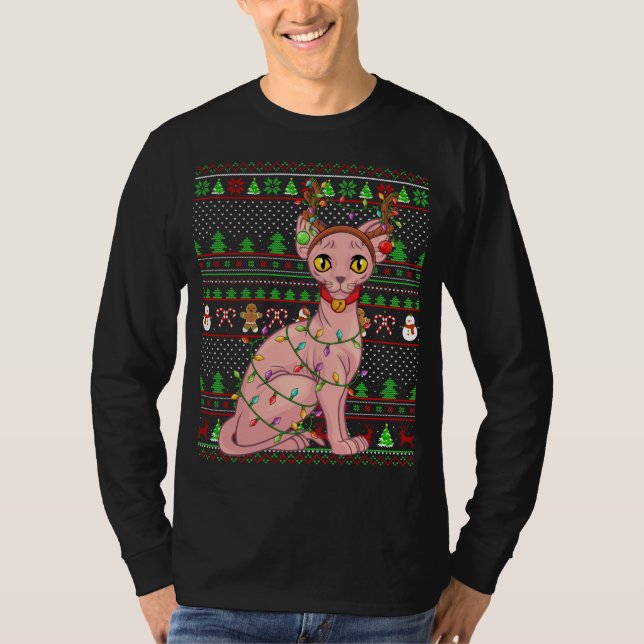 Feo Navidad Estilo suéter de sudor de iluminación  (Anverso)
