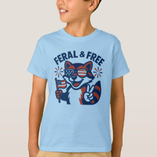 Feral y gratis - Niños de la camiseta del 4 de jul