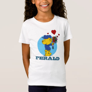 Ferald   Camiseta de Corazón y Flores