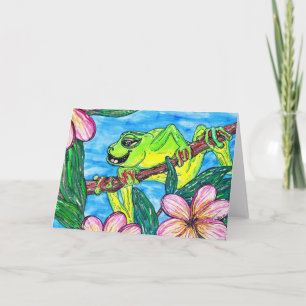 Fergus la tarjeta de saludo de la rana