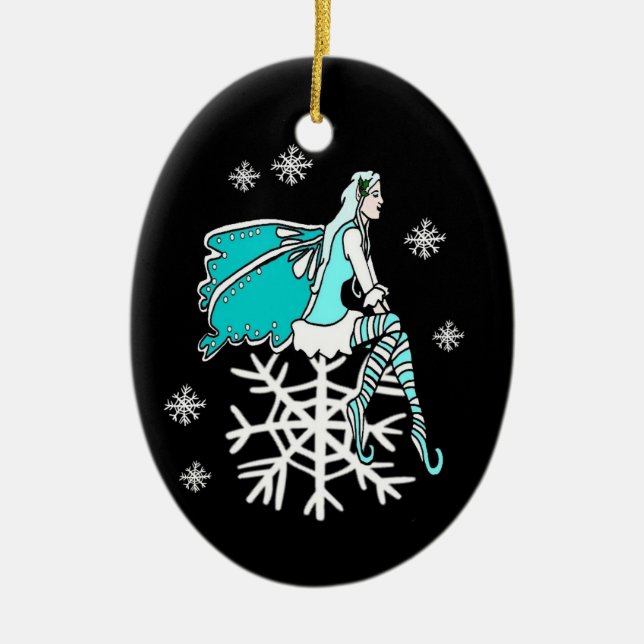 Feria de invierno en un adorno de copo de nieve (Frente)