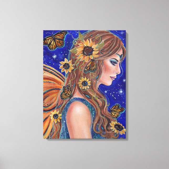 Feria del girasol con mariposas arte de Renee (Anverso)