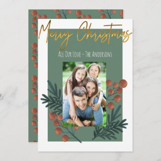 Feria navidad Sage Green Photo Flat