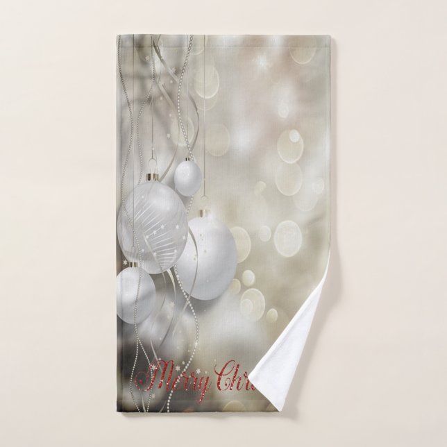 feriado de navidades, bolas de Navidades de Moda (Toalla de mano)