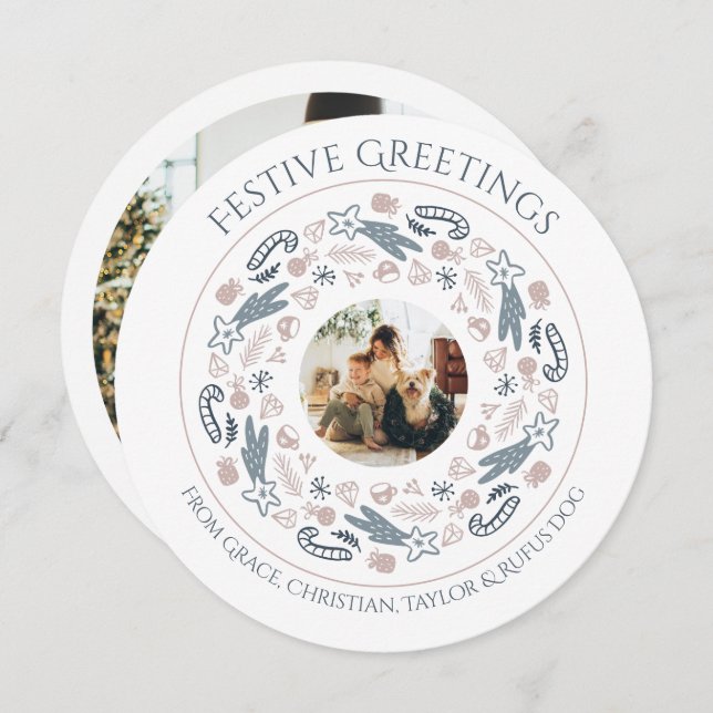 Feriado de plantilla de fotografía personalizada p (Anverso / Reverso)