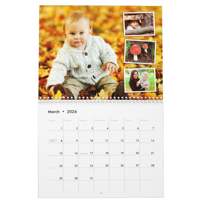Feriado personalizado del calendario fotográfico 2 (Mar 2026)