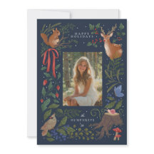 feriados de bosques | navidades de tarjetas de fel