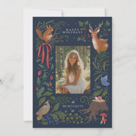 feriados de bosques | navidades de tarjetas de fel